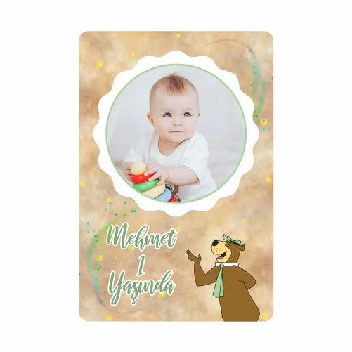 Ayı Temalı Doğum Günü Magneti